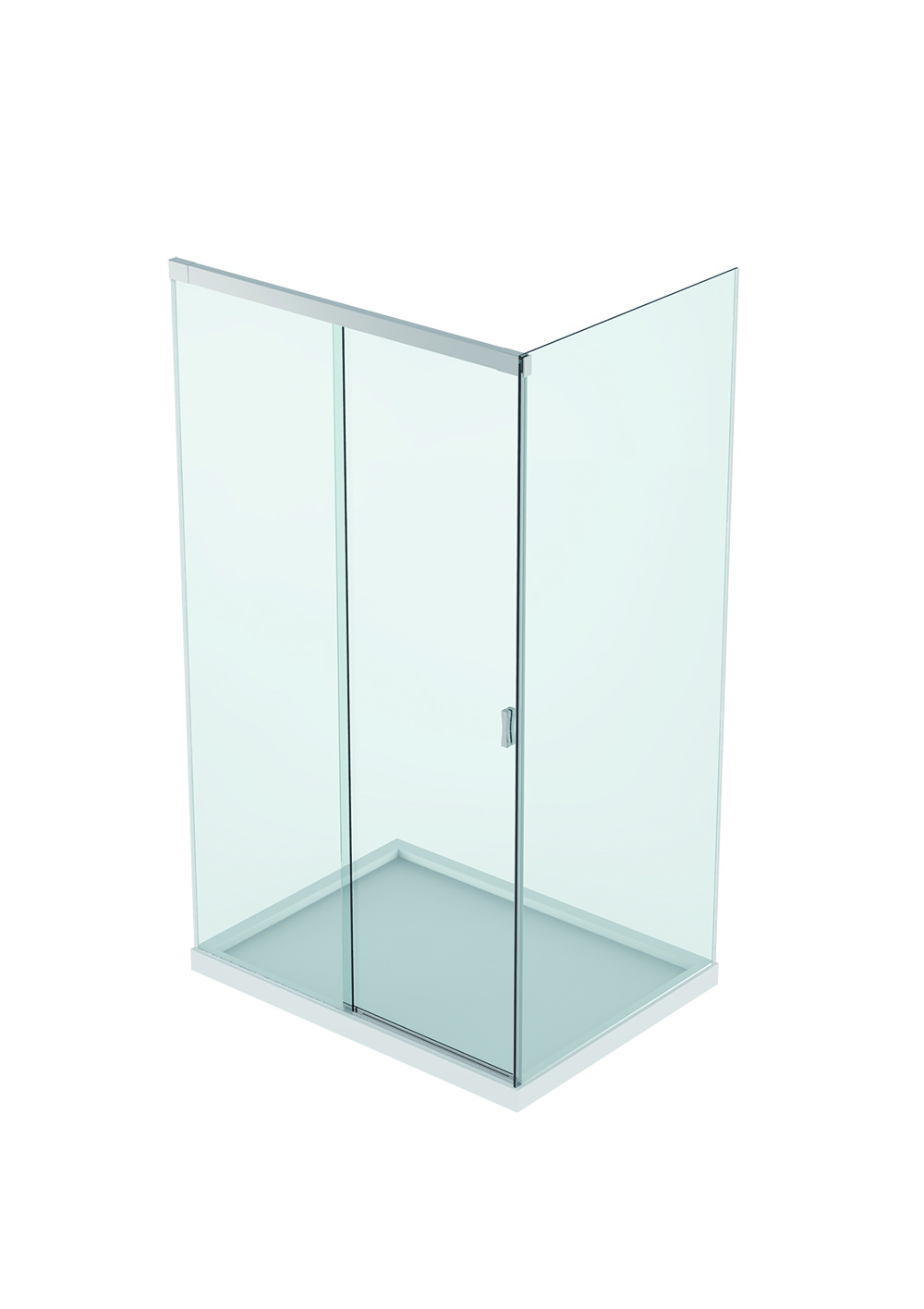 “PIUMA – Single Sliding Door With Two Fixed Side Glazings”